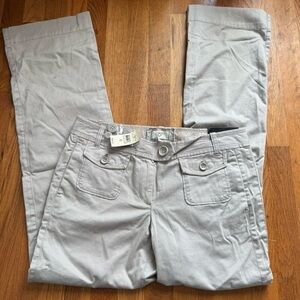 LOFT Women's Light Gray Straight Leg Jeans